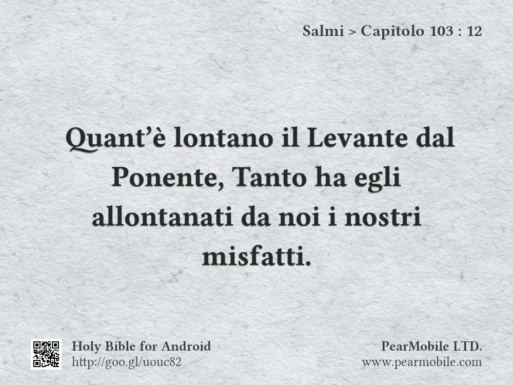 Salmi, Capitolo 103:12